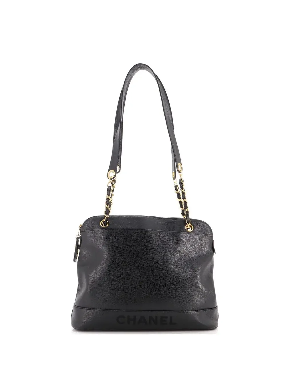 Chanel Vintage Zipped Chain Tote Caviar #320791C21B